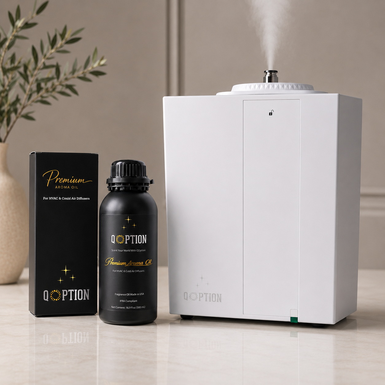 QA1000 Pro Kit — Commercial HVAC Scent Diffuser + Your Choice of Signature Aroma (500 mL)