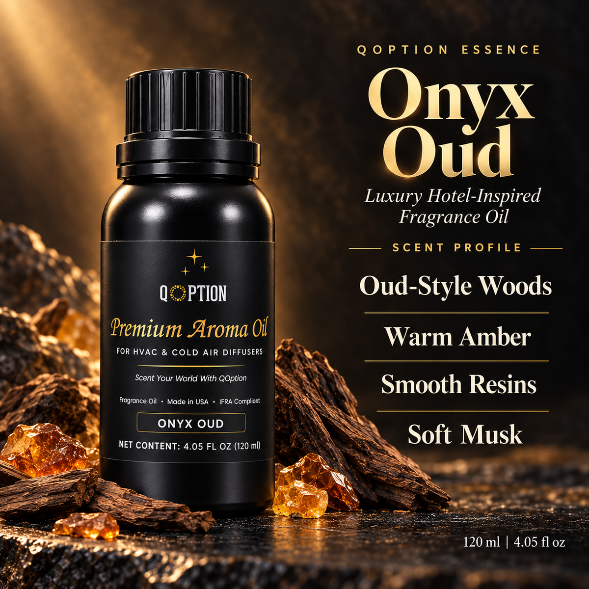 Onyx Oud hotel-inspired fragrance oil by QOption Essence - view 5