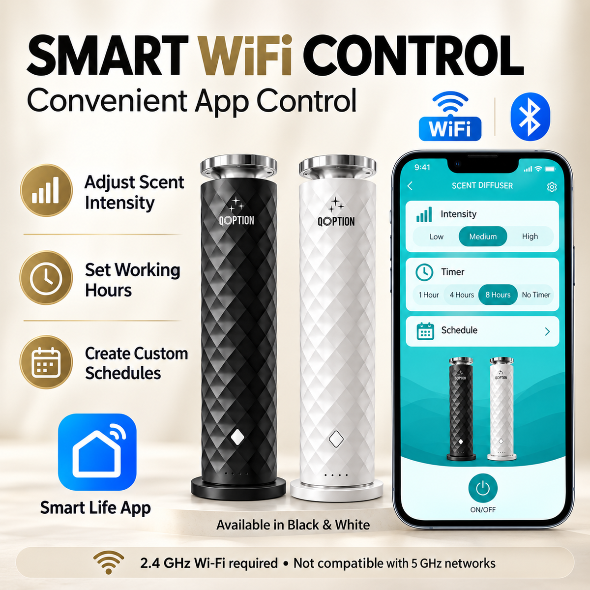 QOPTION Smart Aroma Diffuser for Home and Office