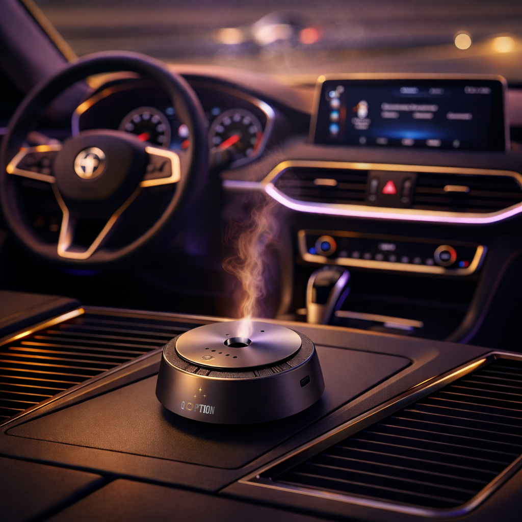 QOP-C1 Luxury Car Aroma Diffuser - USB Rechargeable Air Freshener