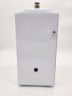 QOption Essence QA1000 Pro commercial HVAC scent diffuser in a white metal finish for professional spaces